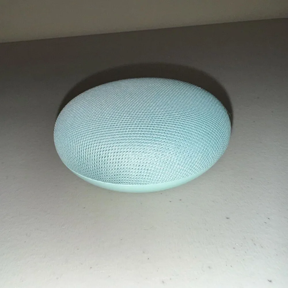 Google Nest Mini 2nd Gen Smart Home Speaker Light Blue Green Voice Control AI